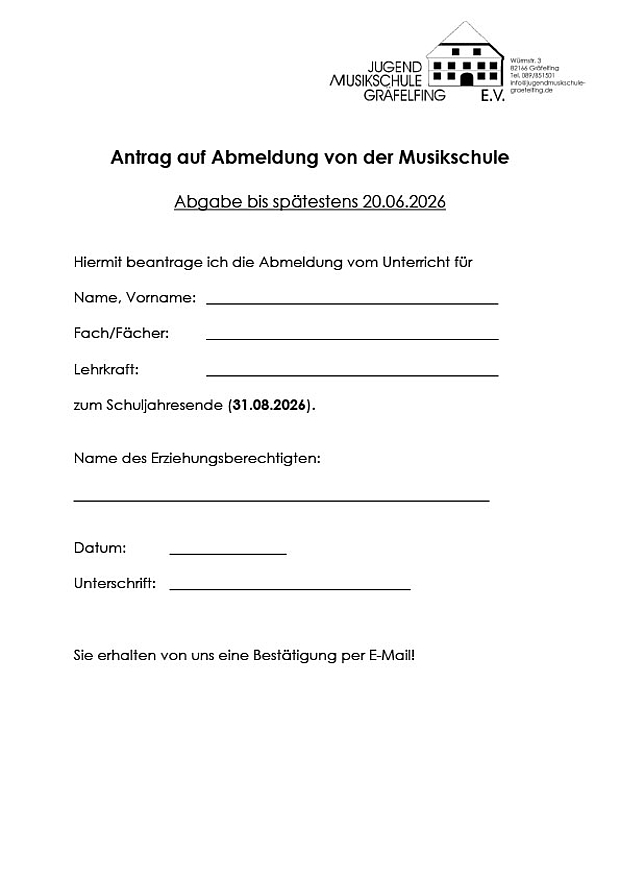 Abmeldung